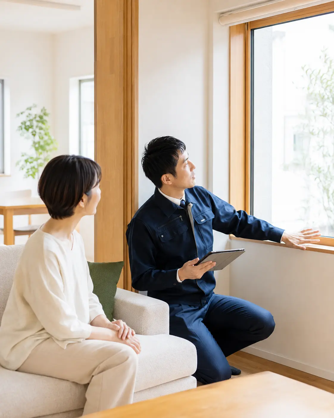 住宅点検を通じてお客様と接点を持つスタッフ